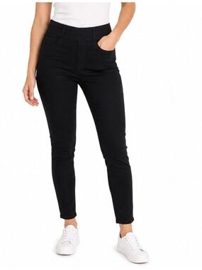SUKO Women’s Black Flat Front No Zipper Pull On Skinny Jeans Size 8